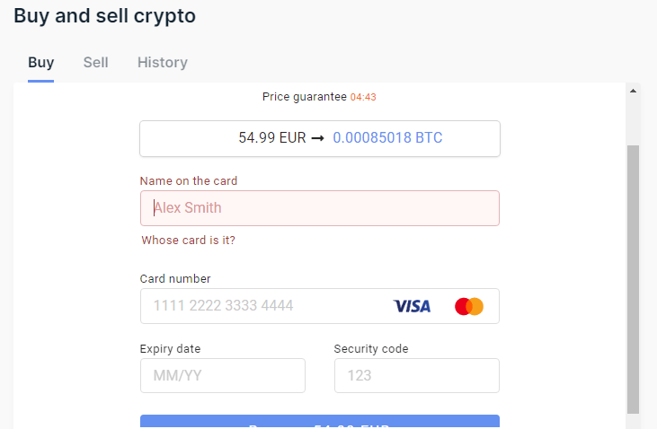 Zahlungsdaten eingeben