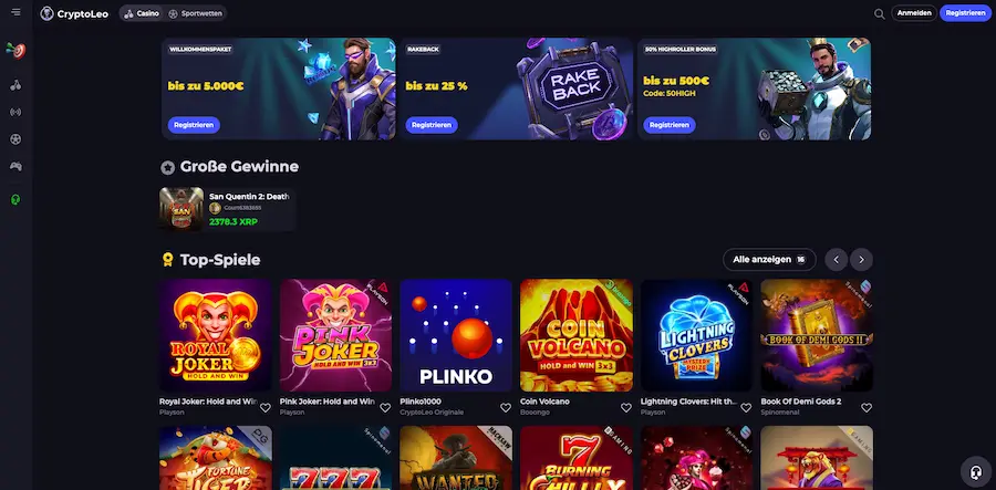 CryptoLeo Krypto Casino