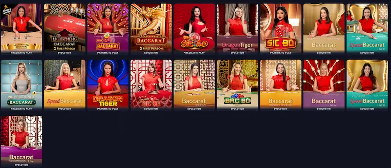 Metaspins hat baccarat glücksspiel im live casino