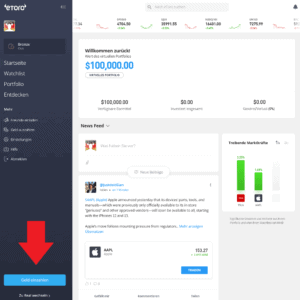 eToro Konto Geld einzahlen
