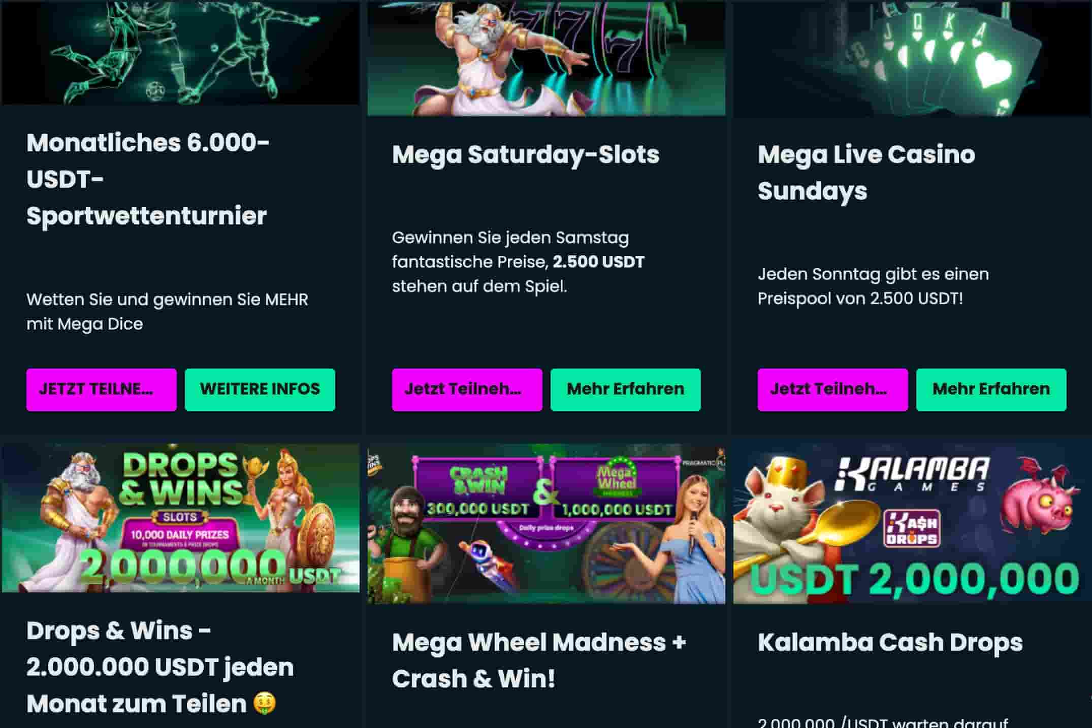 Mega Dice Promotions & Angebote