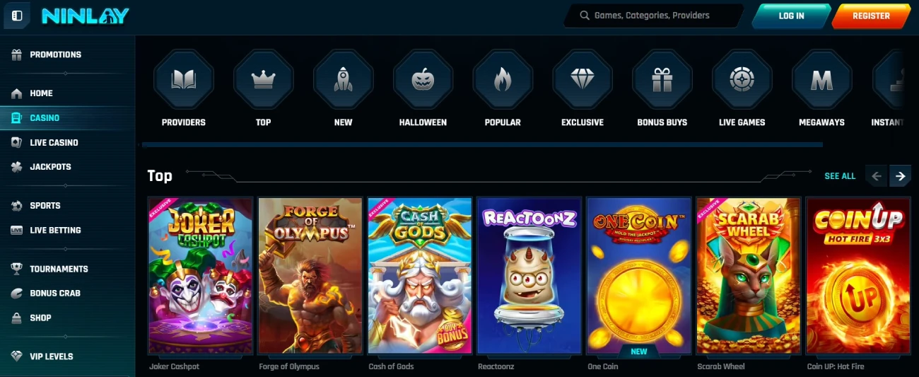 riviera Spieleauswahl