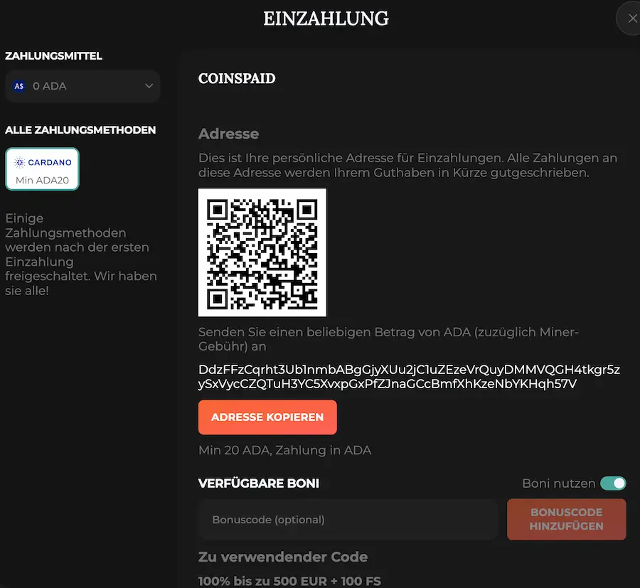 spades queen cardano zahlung