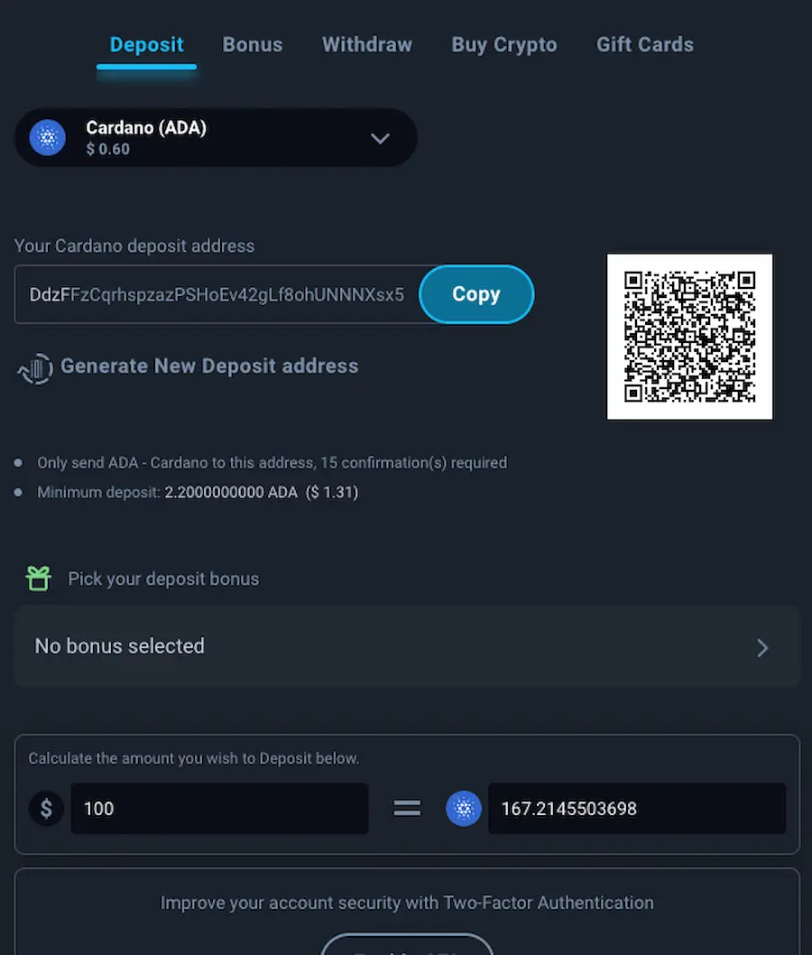 thunderpick casino cardano zahlung