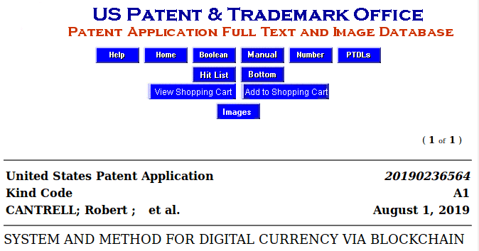 Walmart Coin Cryptocurrency Patent