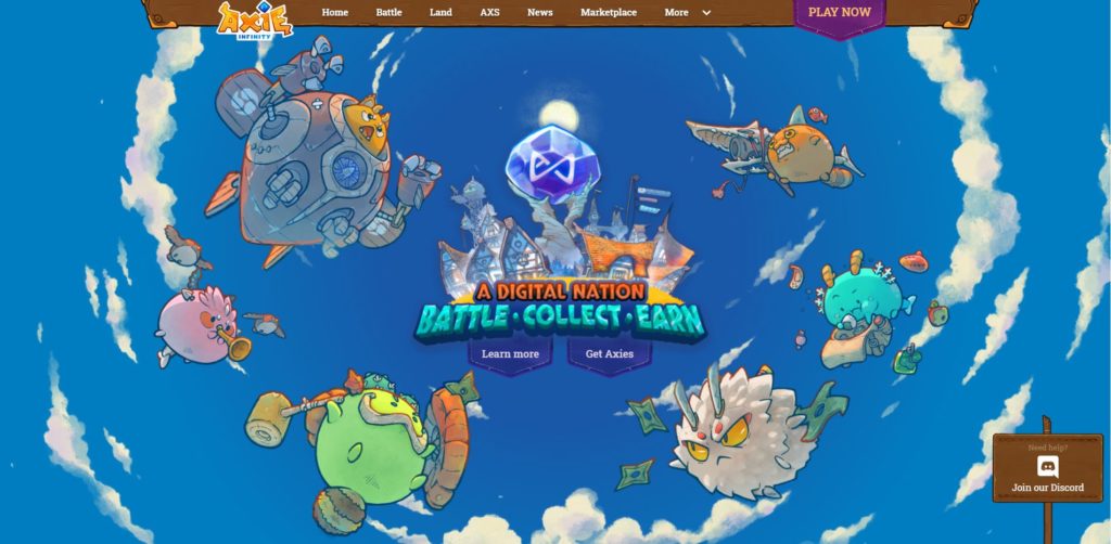 Axie Infinity Homepage