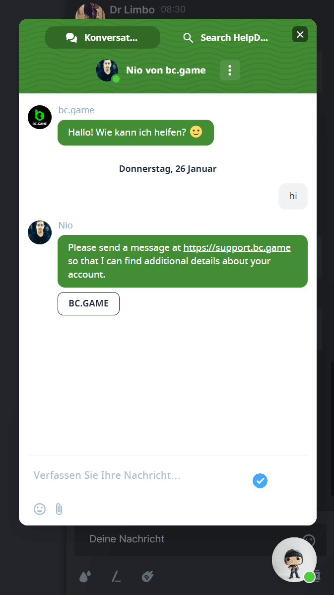 BC.Game Live-Support