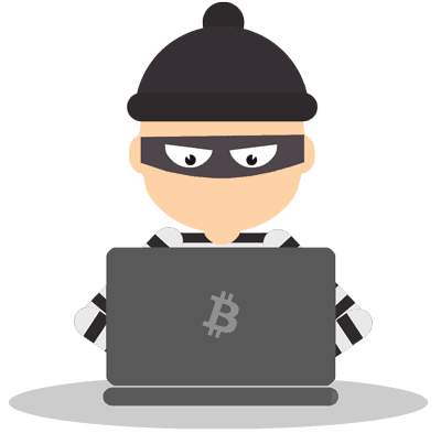 Bitcoin-Hacker-Grafik