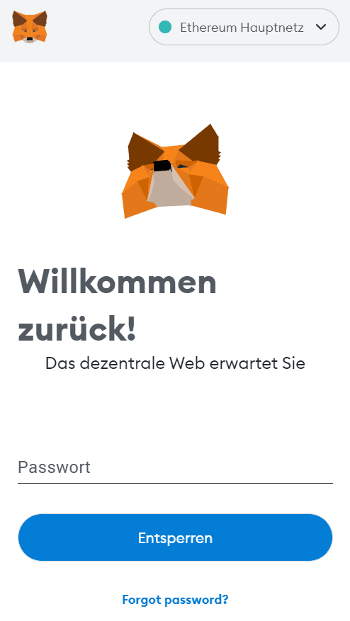 MetaMask Chrome-Erweiterun