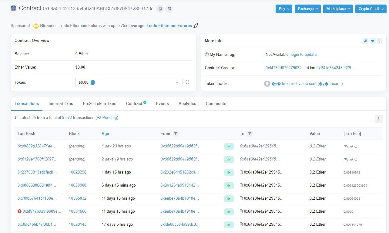 SmartWay.run Ethereumadresse