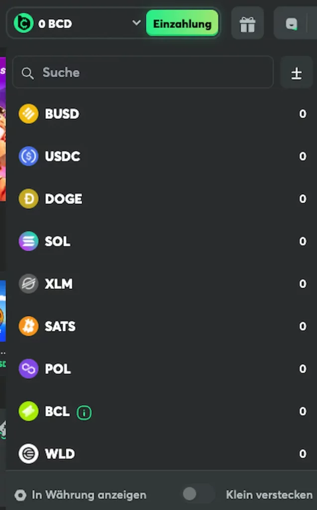 bc game weitere krypto einzahlungsmethoden