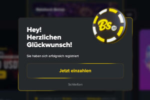 Betswap erfolgreiche Anmeldung
