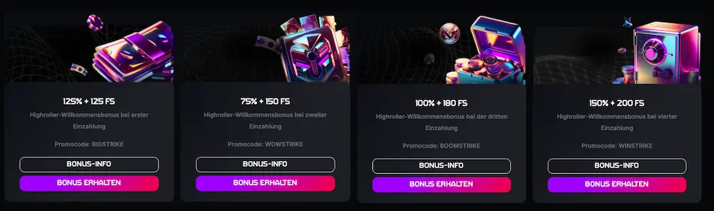 bitstrike casino highroller bonus