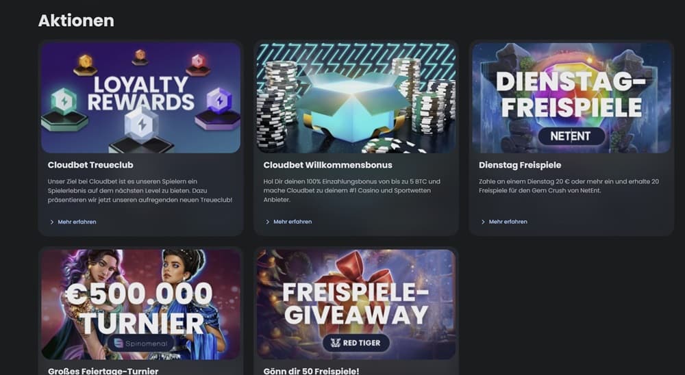 cloudbet boni und promotions
