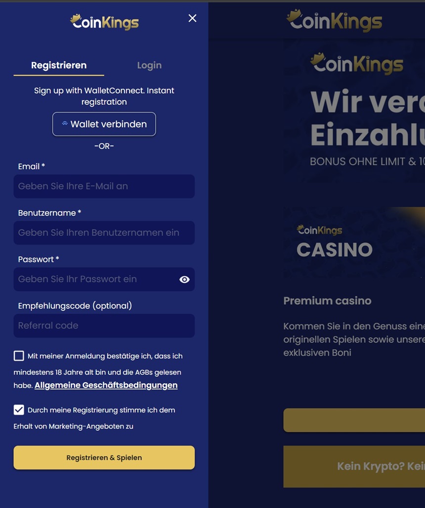 coinkings casino registrierung