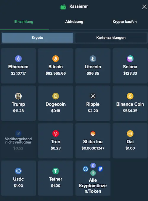 duelbits casino kryptowährungen einzahlen