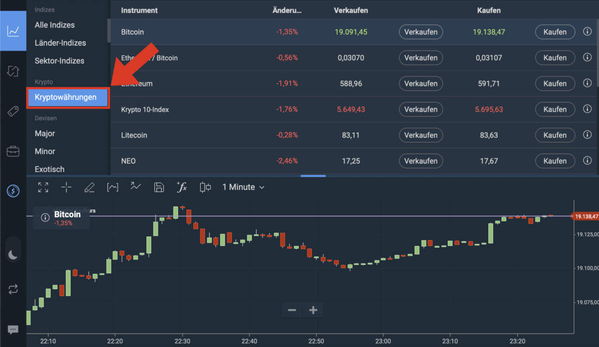 Plus500 Test Kryptowährungen suchen