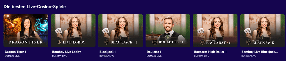 live casino spiele bei empire.io casino