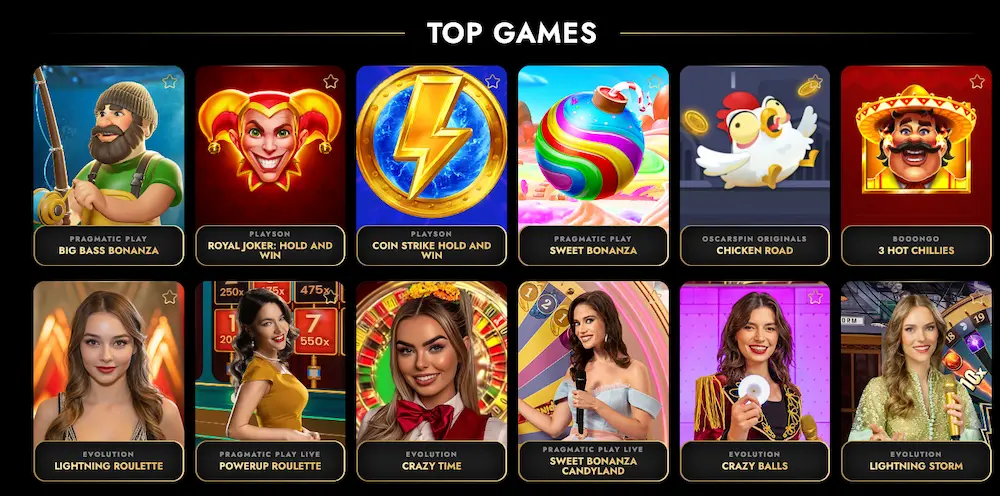 oscarspin top spiele